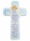 Kinderkreuz / Taufkreuz für Mädchen (rosa) und Jungen (hellblau) als ideales Taufgeschenk, Konfirmation, Kommunion, Firmung, Jugendweihe mit „Lieber Engel begleite mich …“ im Kinderzimmer an Schrank, Tür oder Wand aufhängen - aus unserer Reihe Kinderkreuze und Geschenke zur Geburt & Taufe (BLAU))