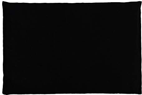 GIRAFFENLAND Leinsamenkissen 30 x 20 cm, schwarz - Als Wärmekissen & Kältekissen - Körnerkissen für Mikrowelle und Backofen - 30x20cm