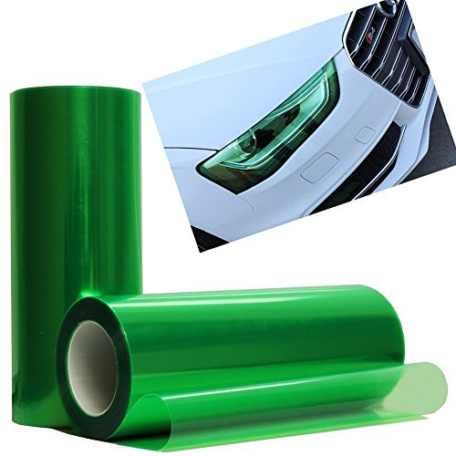 EASYTAR 12 by 40 inches Auto Car Sticker Smoke Fog Light HeadLight Taillight Tint Vinyl Film Sheet Car Decoration Decals(Green)