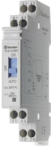 finder 0000 19.21.0.024 Industrial Relay Rated Voltage DC 24 V/AC Switching Current (Max.): 10 A 1 Changer