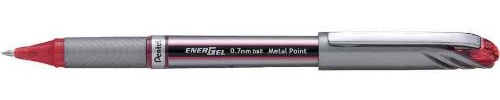 Pentel 3 Stück Tintenroller Gel Energel Liquid mehr BL27, rot