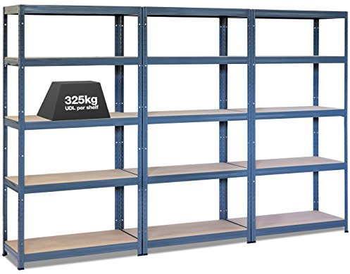 3 x STORALEX® 600mm Deep Garage Racking/Shelving Units 325KG UDL