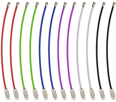 Wisdompro Schlüsselanhänger Edelstahl-Draht-Ring 2 mm für Gepäckanhänger, Schlüsselringe, etc., 4-12Pack