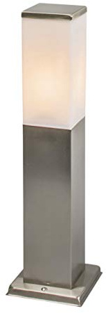 Qazqa - Outdoor Pole I Bollard I Post lamp Malios Pole 45 Garden- - Modern - Suitable for LED E27 | 1 Light - Stainless Steel Bollard Light - Suitable for