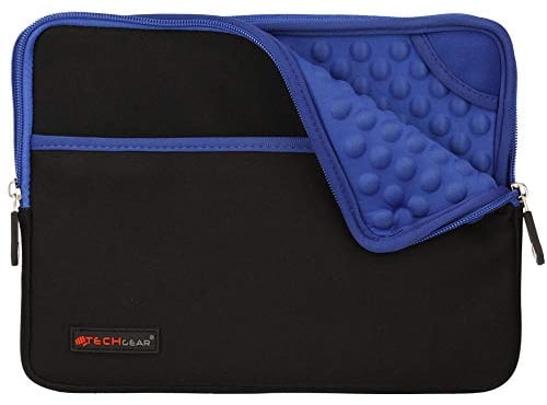 TECHGEAR Neoprene Zipped Sleeve Case Cover 11-13, Anti-Shock Lining fits iPad Pro 13 / Pro 12.9, Samsung Tab S10/S9/S8 Plus S9 FE+ 12.4, Book 12, Surface Pro 11/10/9/8/7, MacBook 13, 11 Laptops