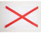 AZ FLAG - Drapeau Croix de saint Patrick - 45x30 cm - Pavillon Paddy'S Cross 100% Polyester Avec Deux Cordelettes - 20g