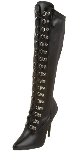 Pleaser Seduce-2024, Stivali Lunghi Donna, Nero Nero Blk STR Faux Leather, 36 EU