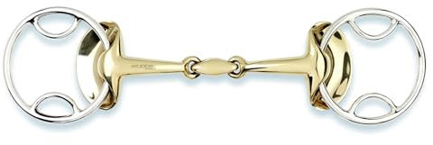 Stübben Gebiss 2260 Golden Wings Trense 4 in 1 doppelt gebrochen - 12,5 cm - 14 mm - Sweet Copper