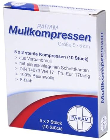 Mullkompressen 5x5 cm Steril 8fach