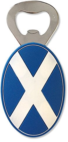 Scotland Scottish PU Fridge Magnet Lion Rampant Tartan (Saltire Bottle Opener)