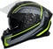 Integralhelm Helm Motorradhelm RALLOX 69-G neon gelb grün schwarz matt Größe XL mit Sonnenvisier
