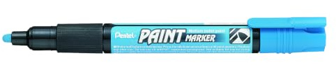 Pentel MMP20-SO Permanent-Marker 2,0 mm Rundspitze Lackmarker, 1 Stück, hellblau