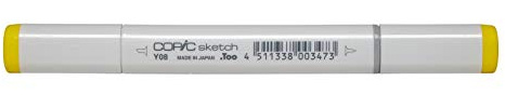 Copic Sketch Coloured Marker Pen - (Y-08) Acid Yellow, For Art & Crafts, Colouring, Graphics, Highlighter, Design, Anime, Professional & Beginners, Art Supplies & Colouring Books