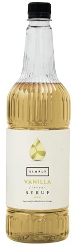 Simply Vanilla Syrup, Vegan & Nut Free Flavoured Syrup for Coffee, Cocktails & Baking (1 Litre)