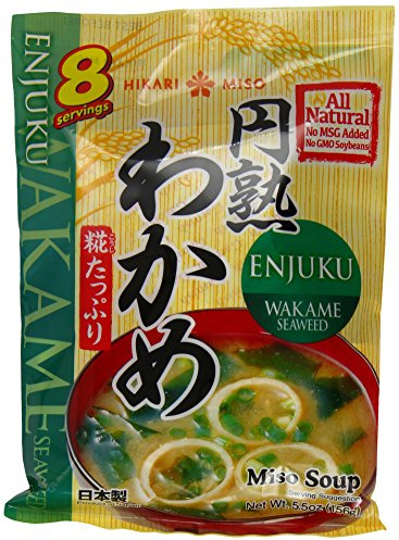 Hikari Instant Miso Soup with Seaweed - Enjuku Wakame 8 Servings | Authentic Japanese Soup, Quick & Easy, No Preservatives