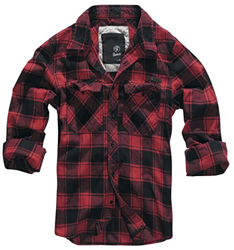 Brandit Check Shirt Herren Baumwoll Hemd 4XL Red-black