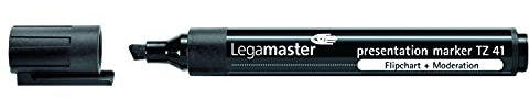 Legamaster 7-155001 Presentation Marker TZ 41, Keilspitze, Strichbreite 2-5 mm, schwarz