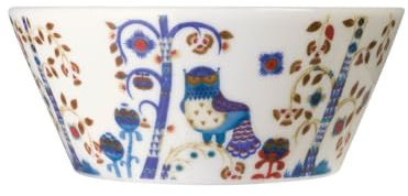 Iittala Taika Schale aus Vitroporzellan in der Farbe Weiß mit Muster 0,3L, Maße: 12,1cm x 12,1cm x 5,1cm, 1012454
