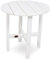 POLYWOOD Runder, 45,7 cm Beistelltisch, Polyethylen mit hoher Dichte, Weiss/opulenter Garten, 18
