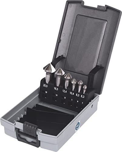KS Tools 336.0446 HSS Kegel- und Entgratsenker-Satz, Kunststoffkassette 6-tlg.