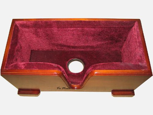 Vio Musik Cello Holz Ständer, Burgunderrot Samt Plüsch Kissen