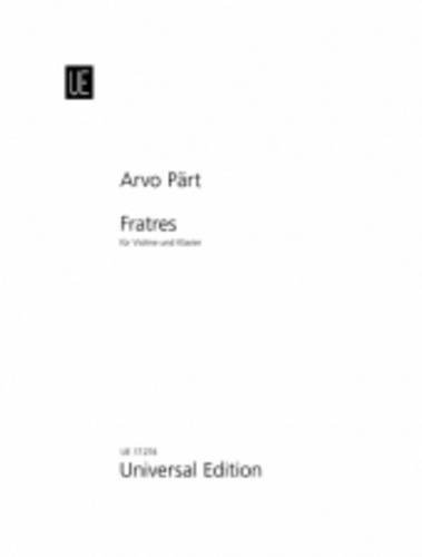 Fratres for Violin and Piano: UE17274 by Part, Arvo (1980) Sheet music
