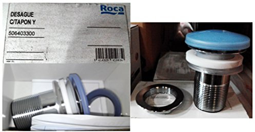 Roca A506403300 Desagüe 1,1/4 Lavabo con Tapón sin Rebosadero