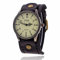 FENKOO Unisex Vintage-Leder-Band große Zifferblatt Quarz Analog Armbanduhr