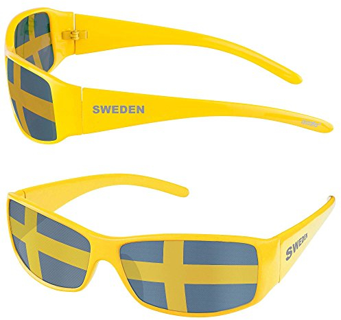 Taffstyle Fanartikel Sonnenbrille für Fussball WM & EM mit Länder Flagge Style - Schweden