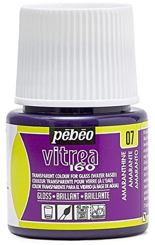 PEBEO - Vernice Trasparente per Vetro Vitrea 160°C - Viola Amaranto - 45 ML