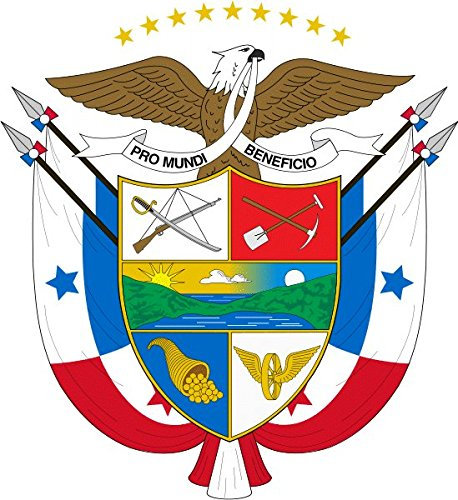 Werbetechnik Sotirios Papoutsis Auto Aufkleber Panama - Wappen Sticker Konturgeschnitten (ca 11x11 cm)