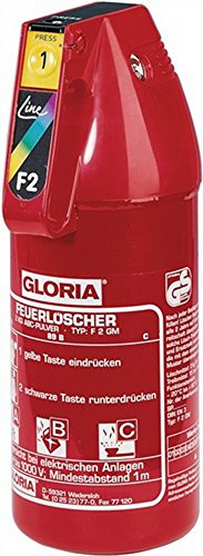 Estintore per auto, 2 kg, con manometro di fiamma A/B/C