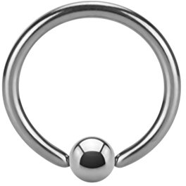 eeddoo Piercing-Ring Klemmring BCR Silber Titan Stärke: 2 mm Durchmesser: 18 mm 6 mm