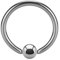 eeddoo Piercing-Ring Klemmring BCR Silber Titan Stärke: 2 mm Durchmesser: 18 mm 6 mm