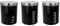 Harbour Housewares Round Metal Tea Coffee Sugar Canisters - Black - 3pc Set - Retro Kitchen Storage Loose Tea Coffee Beans Granulated Sugar Airtight Container Food Preserve Caddy with Lid
