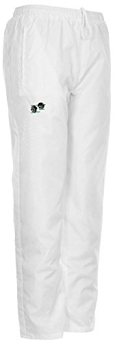 MyShoeStore Unisex Bowling Clothing Jackets Trousers Fleece Lined Body Warmer Lawn Bowls Club Waterproof Pants Bottoms Windproof Coat Warm Bodywarmer Gilet Waistcoat Outerwear White Trouser Medium