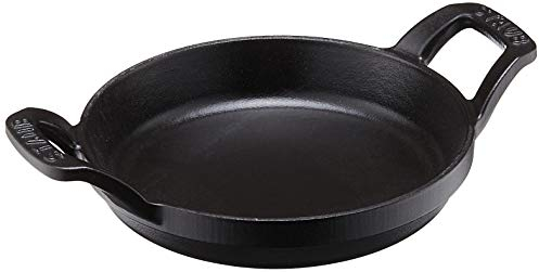 STAUB Auflaufform, Gusseisen, rund, 15,2 cm, Schwarz matt