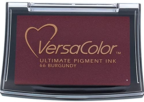 Tsukineko Versacolor Stempelkissen, Burgunderrot, Synthetic Material, rot, 9.7 x 6.6 x 1.8 cm