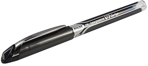 Pilot V7 Rollerball Pen Rubber Grip Needle Point 0.7mm Tip 0.5mm Line Black Ref BxGPNV701