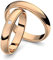Eheringe Trauringe Rosegold Set AMOONIC mit Zirkonia Freundschaftsringe Paarpreis Verlobungsringe Partnerringe Silber 925 hochwertig vergoldet Ringpaar Hochzeitsringe Eheringe ER88VGRSZIFA-5060