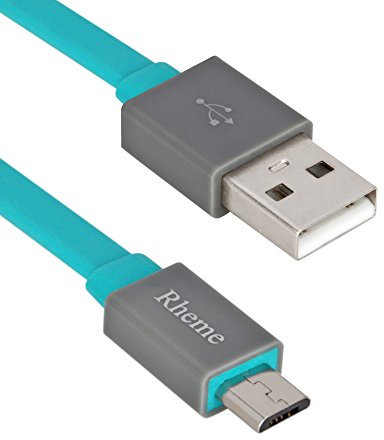Rheme Colorful Flat Micro USB Data Sync Charging Cable Cord for Samsung