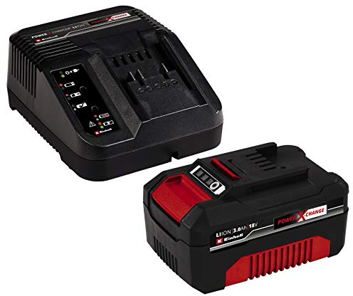 Einhell Starter Kit batería y cargador 3 Ah Power X-Change. iones de litio, 18 V, 3,0 Ah y cargador rápido, apto para todos los dispositivos Power X-Change