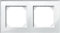 Merten 489219 M-PLAN-Echtglasrahmen, 2fach, Brillantweiß