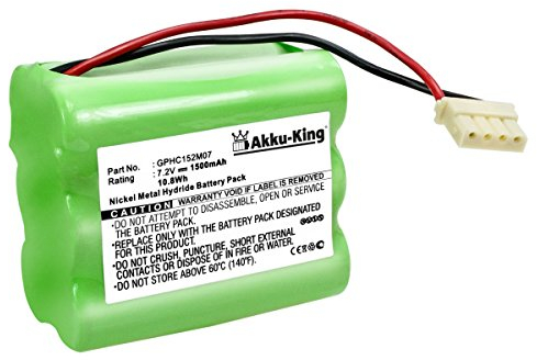 Akku kompatibel mit Dirt Devil Evo M678, Mint Automatic Floor Cleaner, 4000, 4200, 4205, Plus 5000 - ersetzt GPHC152M07 - NI-MH 1500mAh