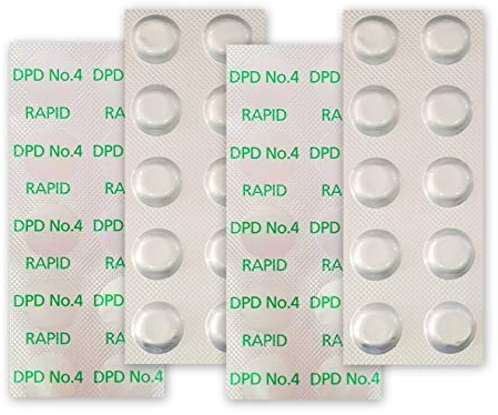 well2wellness 40 Pool Testtabletten Sauerstoff (O²) Bestimmung (DPD No.4 Rapid) - 4 x 10 Stück