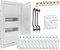 WITTKOWARE Unterputz Elektroverteilungs-Paket, 2-reihig, weiß, Stahlblechtüre, 1x FI-Schalter 40A/0,03, 12x LS-Schalter B16A, Phasenschiene, Reihenbrücken