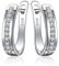 JewelryPalace Creolen Silber Damen Ohrringe, 925 Sterling Silber Creolen mit AAA Zirkonia, Klein Schlafen Kreolen，Huggie Hoop Ohrringe Sterling Silber Simulierter Diamant Schmuck Set für Frauen