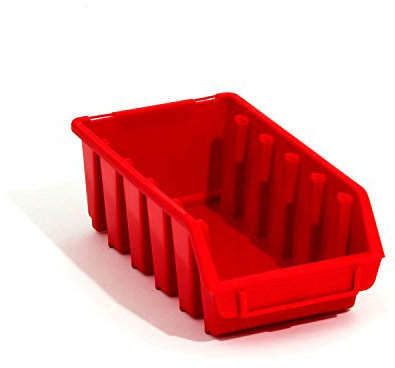 Set of 30 ERGO-Box M red storage bin for workshop or garage, size 2L
