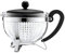 Bodum 1975-01 CHAMBORD Teekanne (Farbiger Plastikdeckel, Filter, Hitzebeständig, 1,0 liters) schwarz