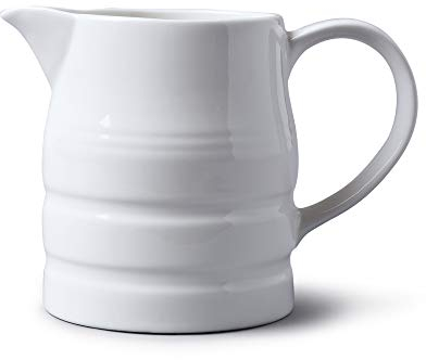 WM Bartleet & Sons 1750 T37 Jarra de Porcelana Tradicional de 1,15 litros, 1137 ml, 2 pintas, Color Blanco
